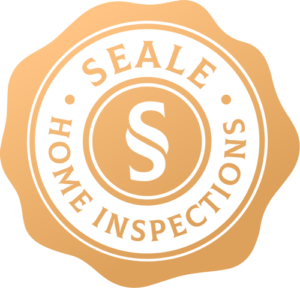 Seale Home Inspection logo. An ornate S in the middle of a gold circle.